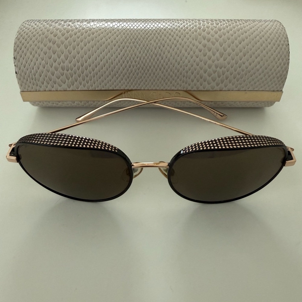Jimmy Choo Gold and Black Sunglasses